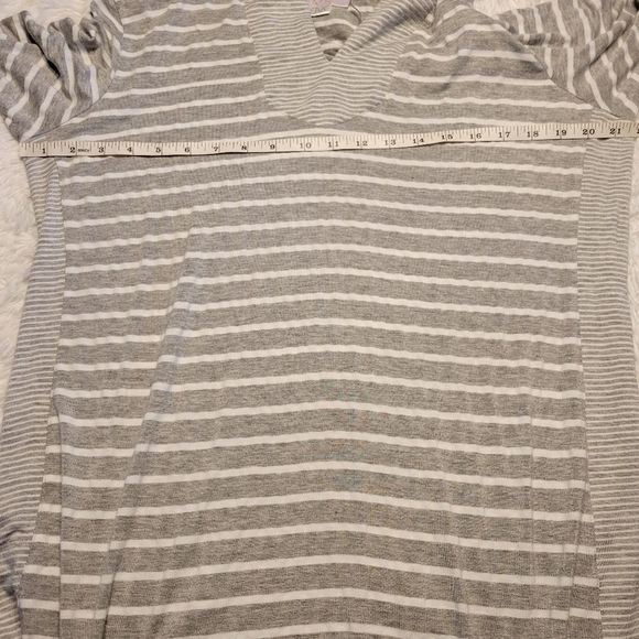 Beach Break gray and white nautical hooded swim cover up - Picture 6 of 6